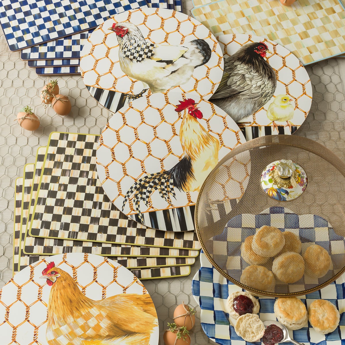 Royal Check Cork Back Placemats, Set of 4 - Image 6
