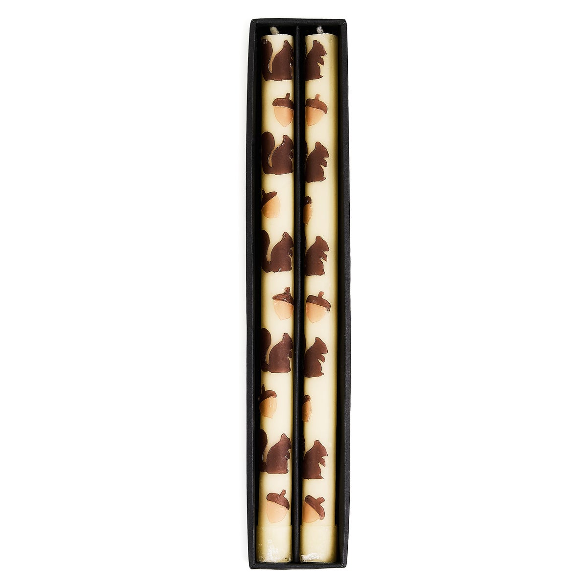 Squirrels & Acorns Dinner Candles, Set of 2 - Image 2