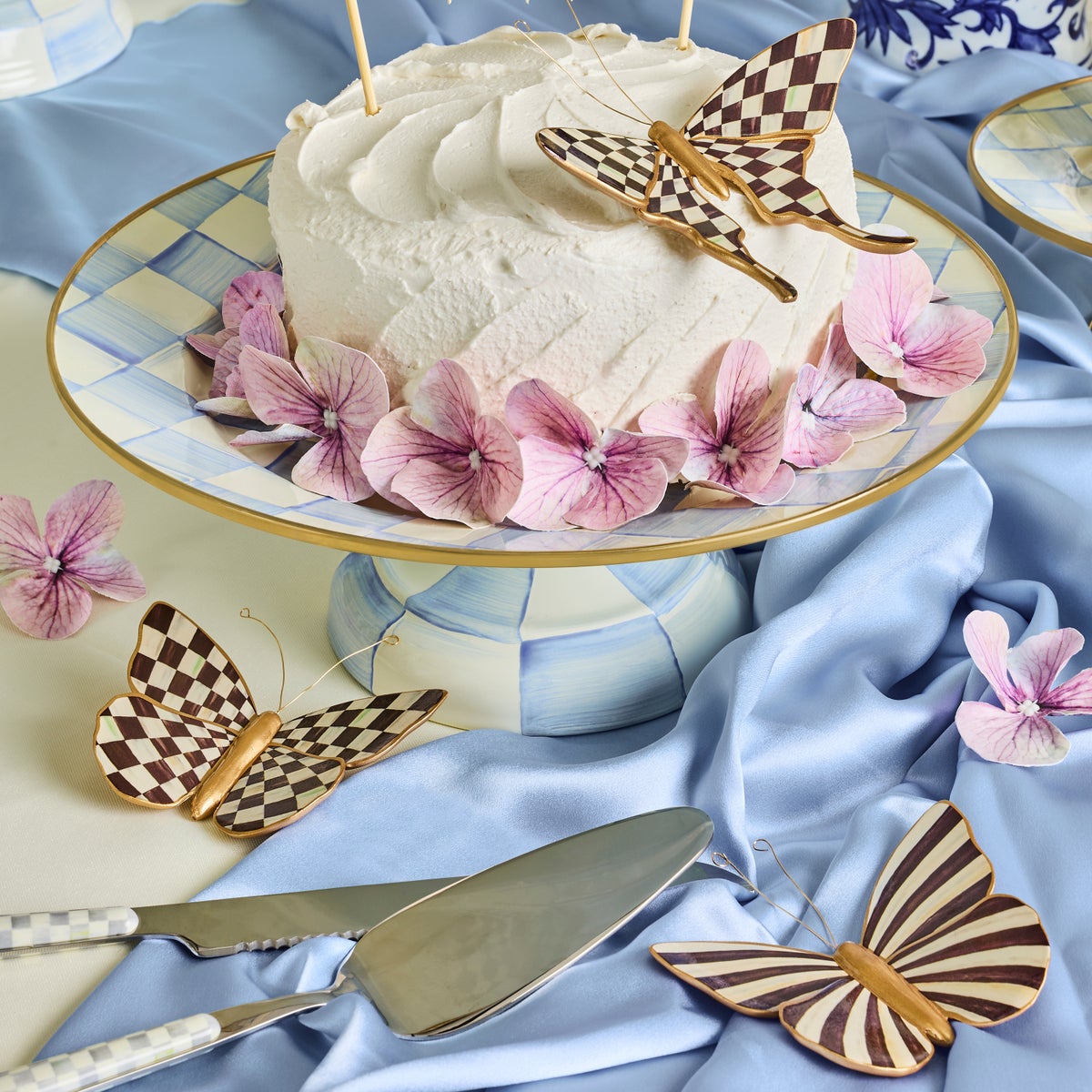 Courtly Check & Stripe Butterfly Trio - Image 2
