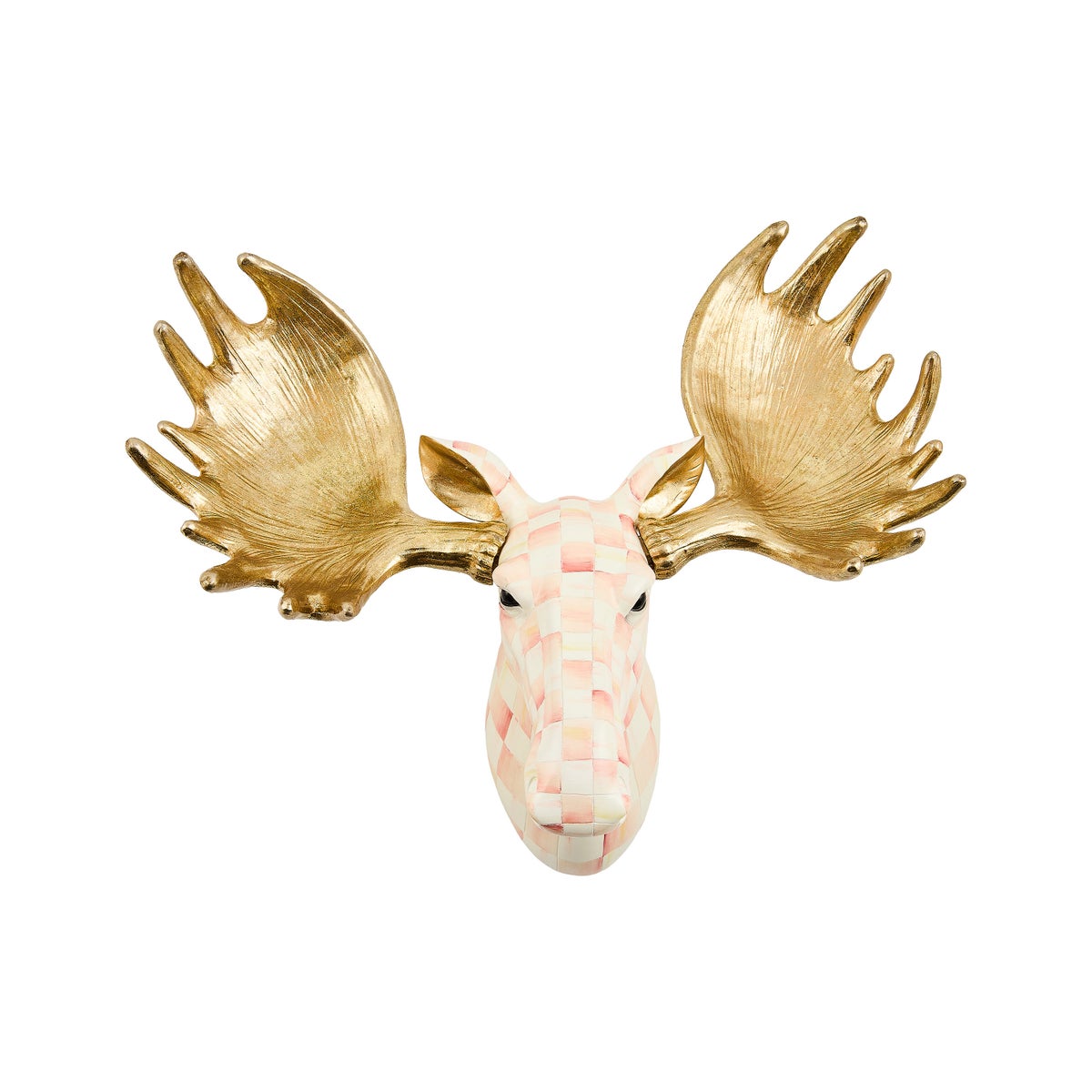 Rosy Check Moose Wall Decor