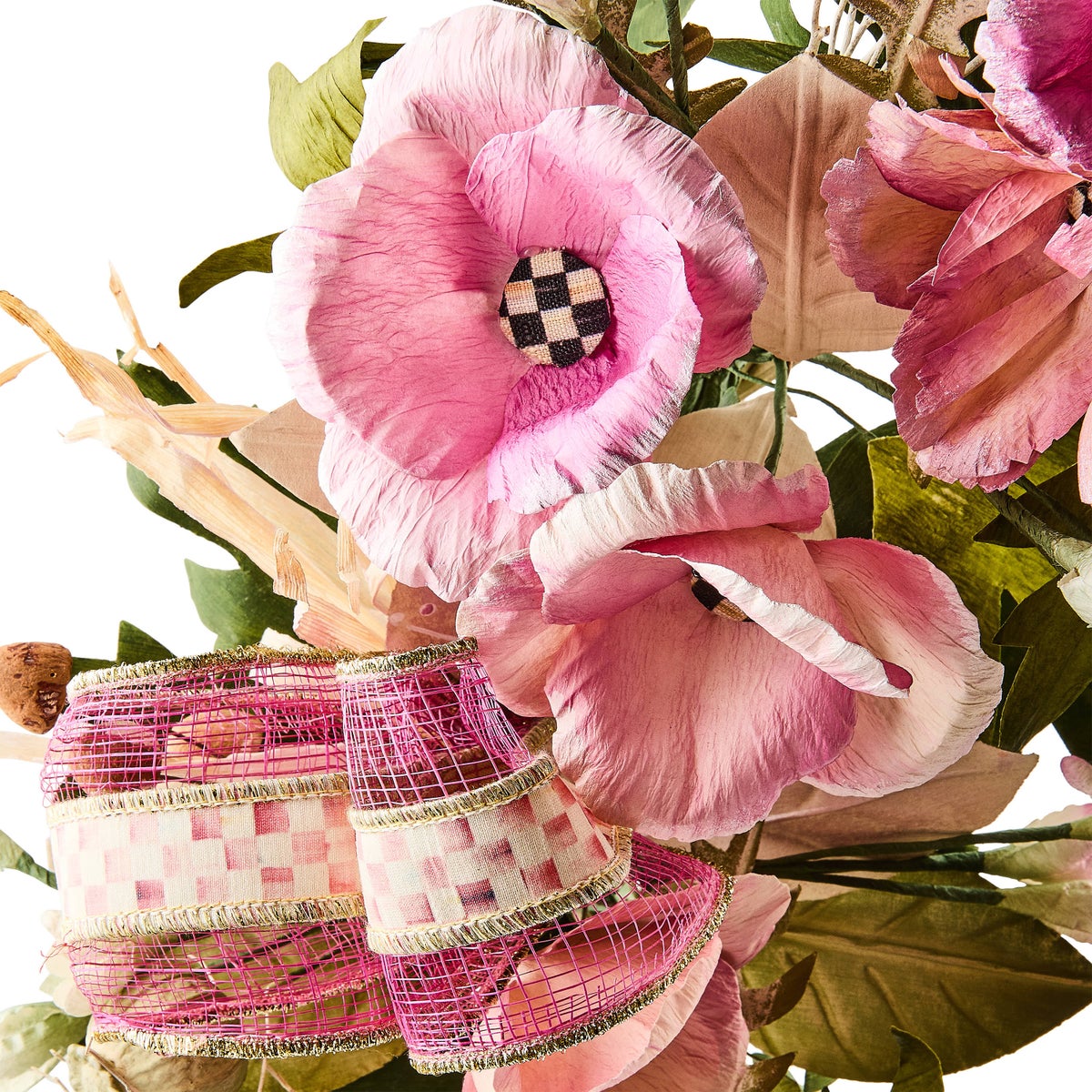 Rosy Poppy 22" Wreath - Image 3
