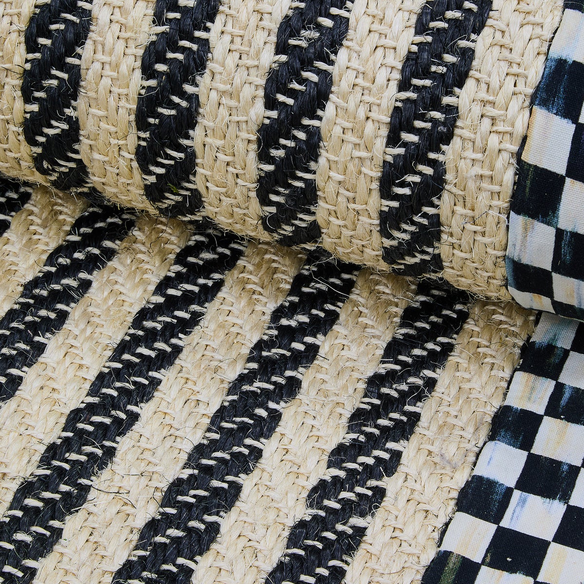 Courtly Check Herringbone Stripe 3' x 5' Sisal Rug - Image 2