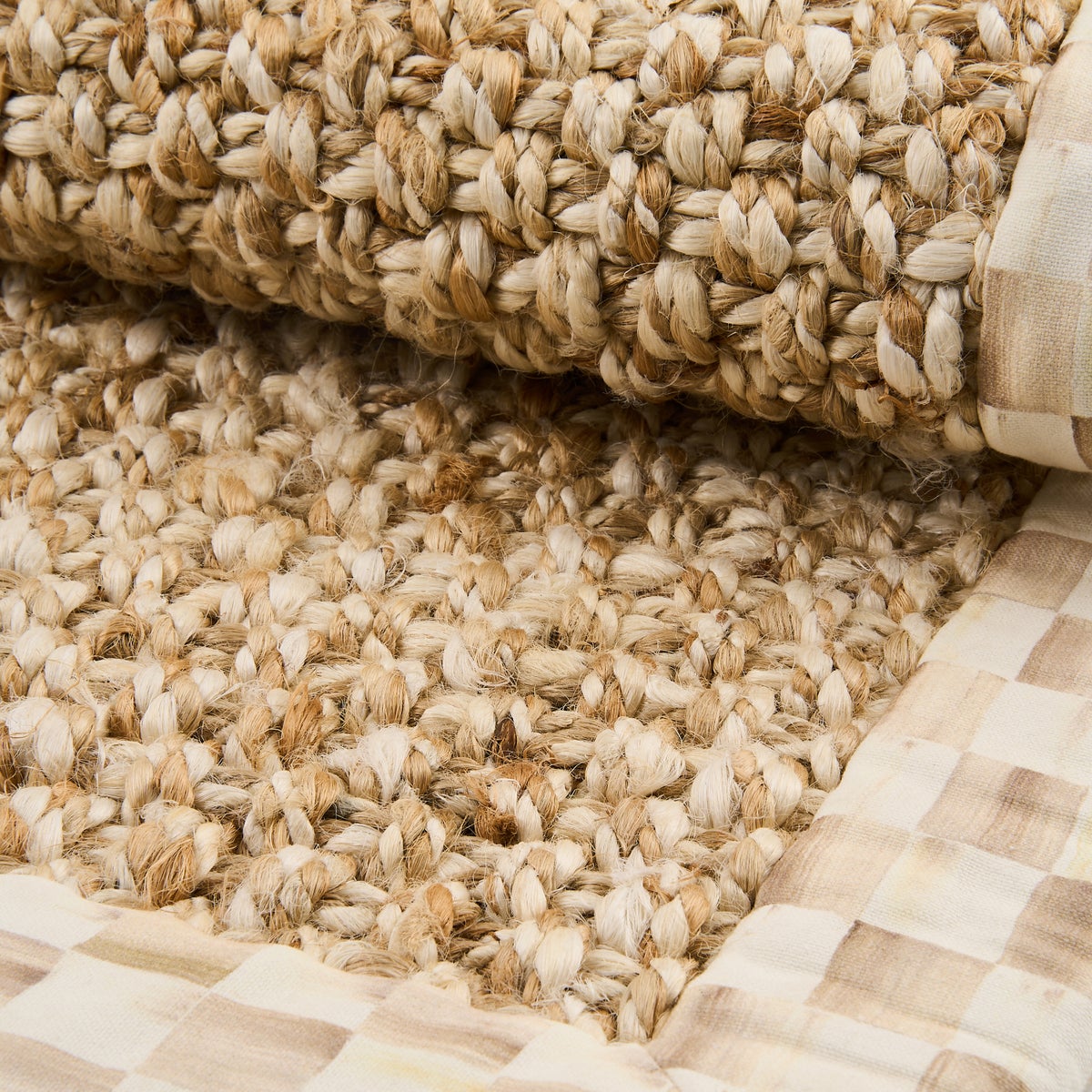 Mocha Check Chunky Jute 6' x 9' Jute Rug - Image 3