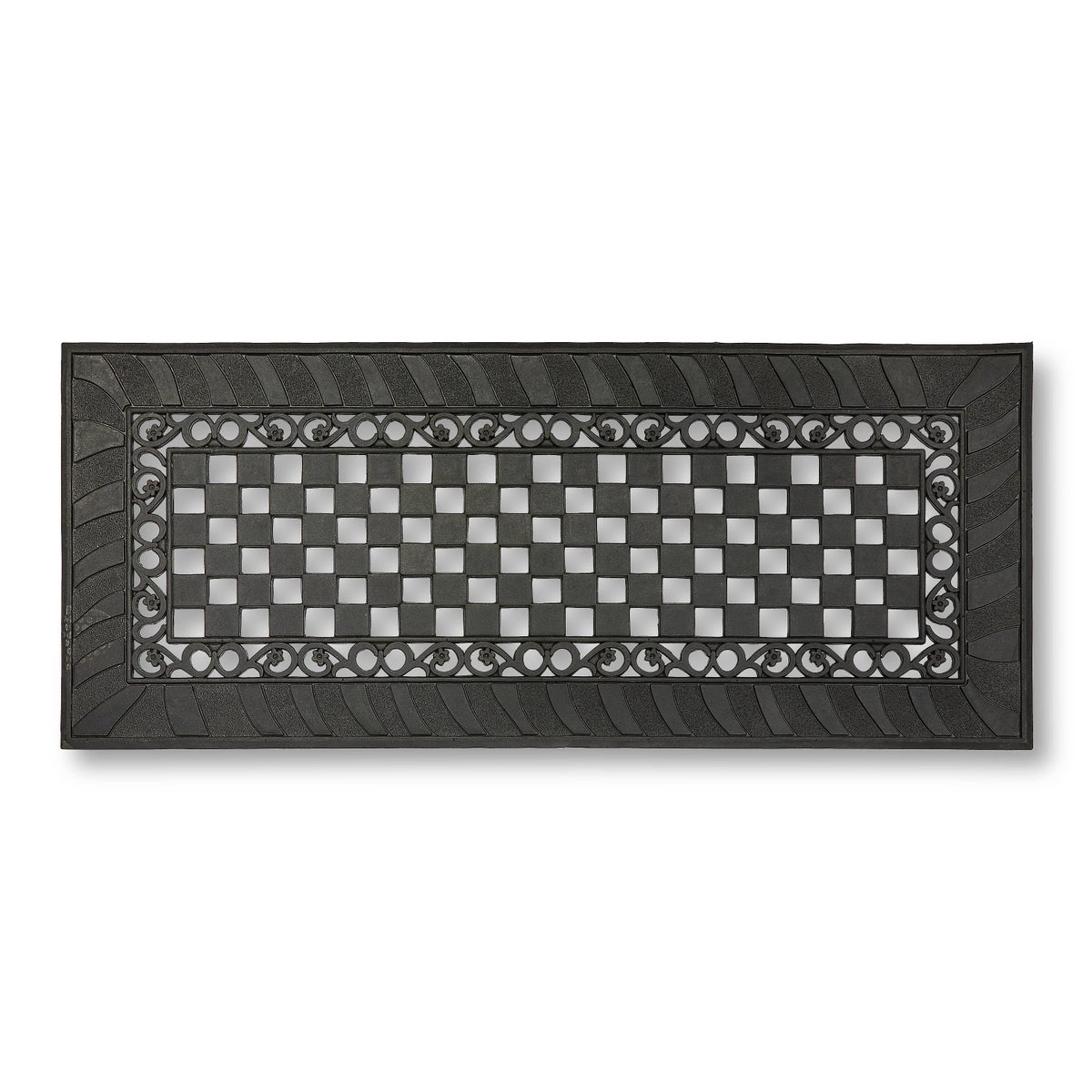Classic Check Rubber Double Door Entrance Mat