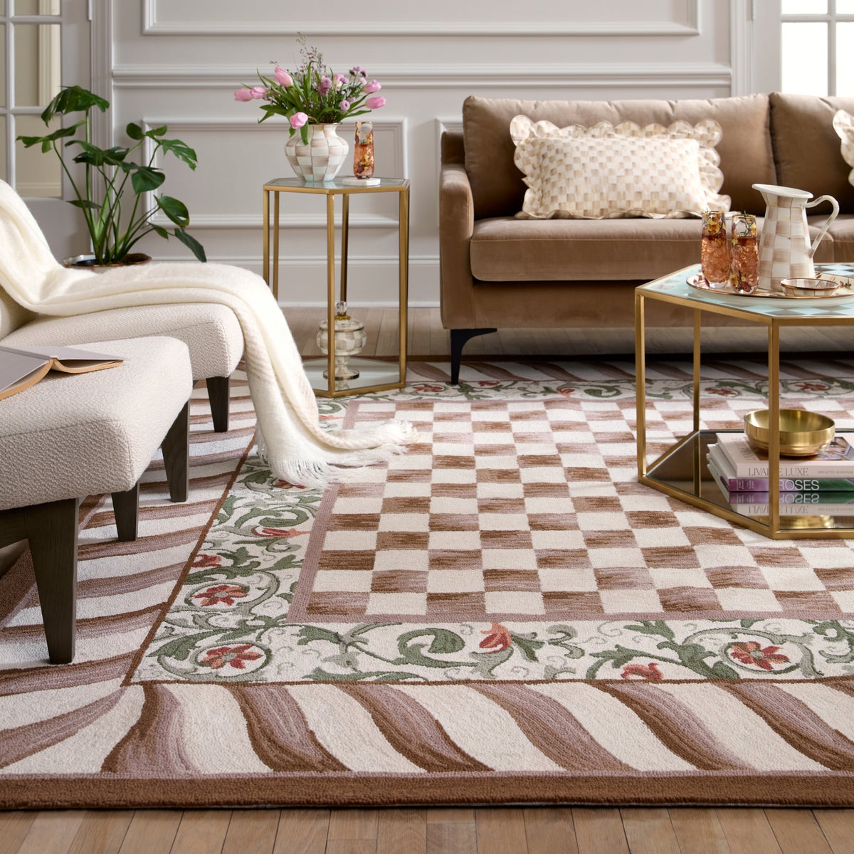 Mocha Check 8' x 10' Rug - Image 4