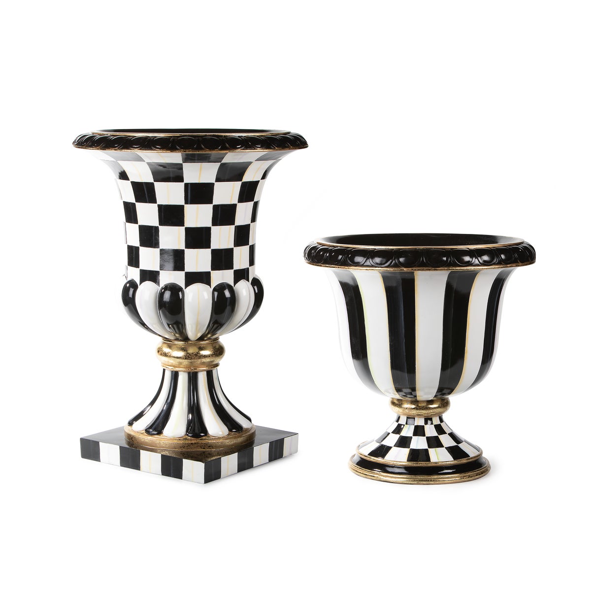 Courtly Check Pedestal Urn - Image 5