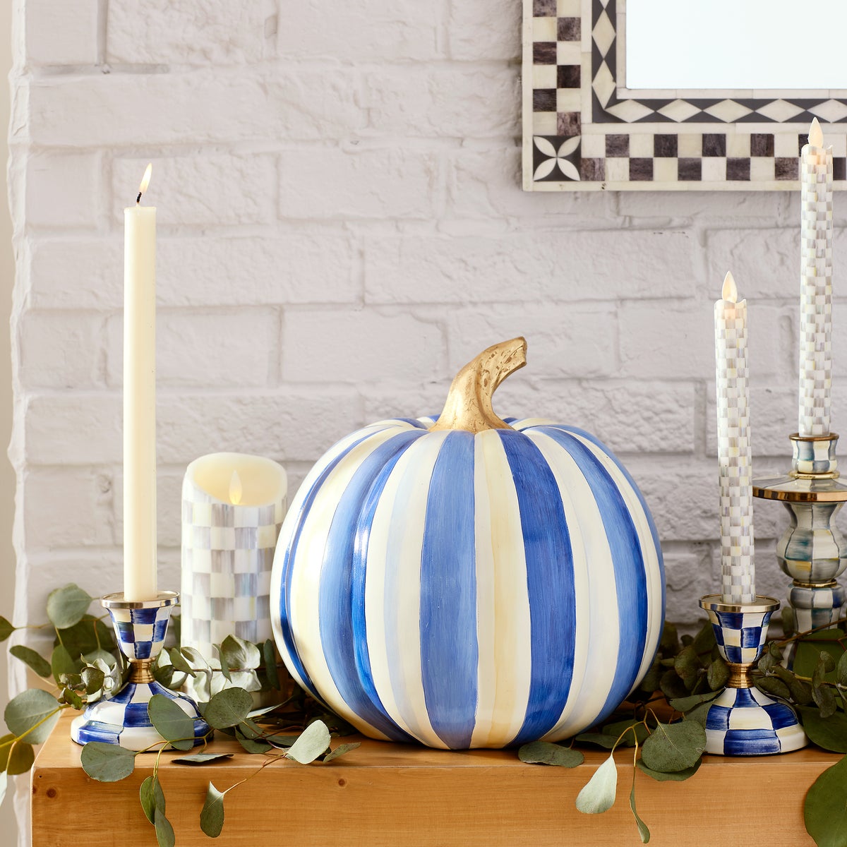 Sterling Check Flicker 5" Pillar Candle - Image 2
