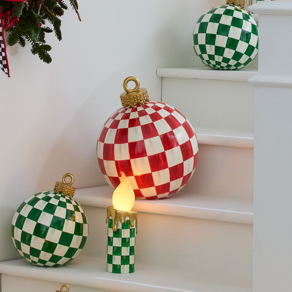 Red Check Large Tabletop Ornament - Image 2