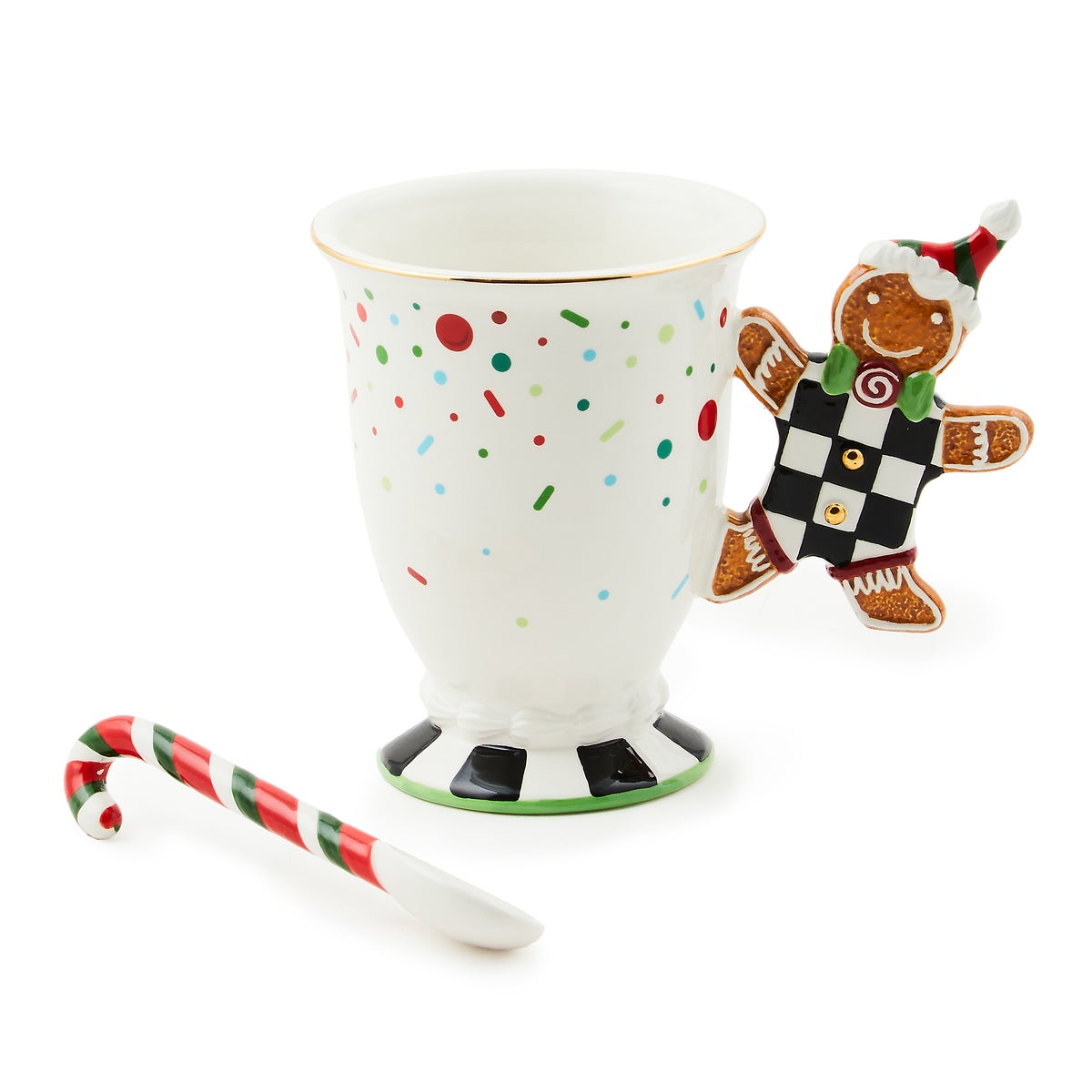 Bake Shop Gingerbread Handle Mug with Spoon - Image 3