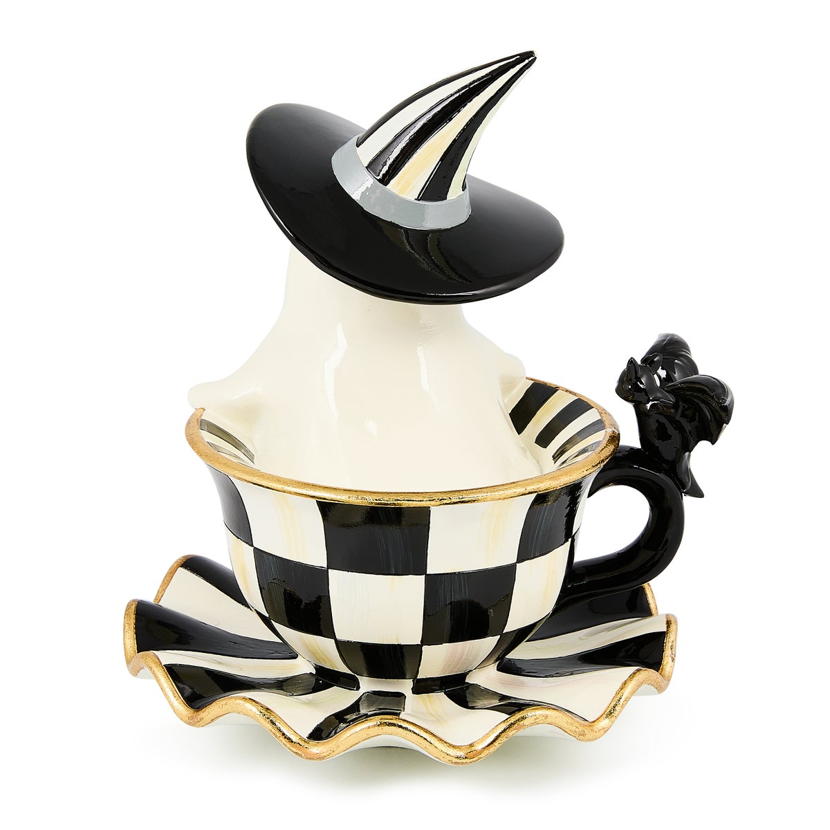 Courtly Check Teacup Ghost Decor - Image 3