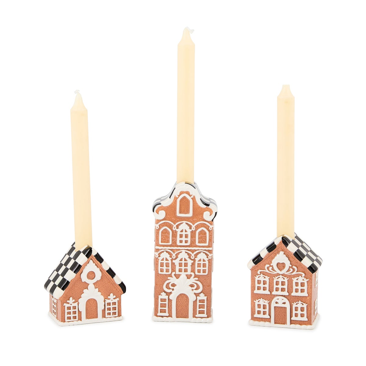 Gingerbread Village Candle Holders, Set of 3 - Image 3