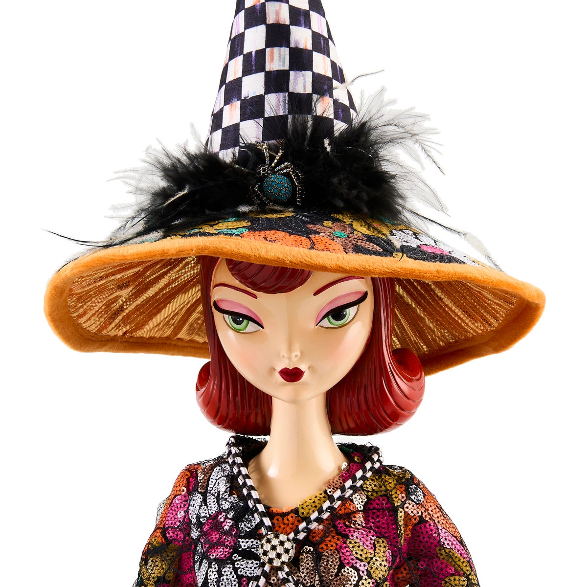 Glamoura Fabric Witch with Pumpkin - Image 4
