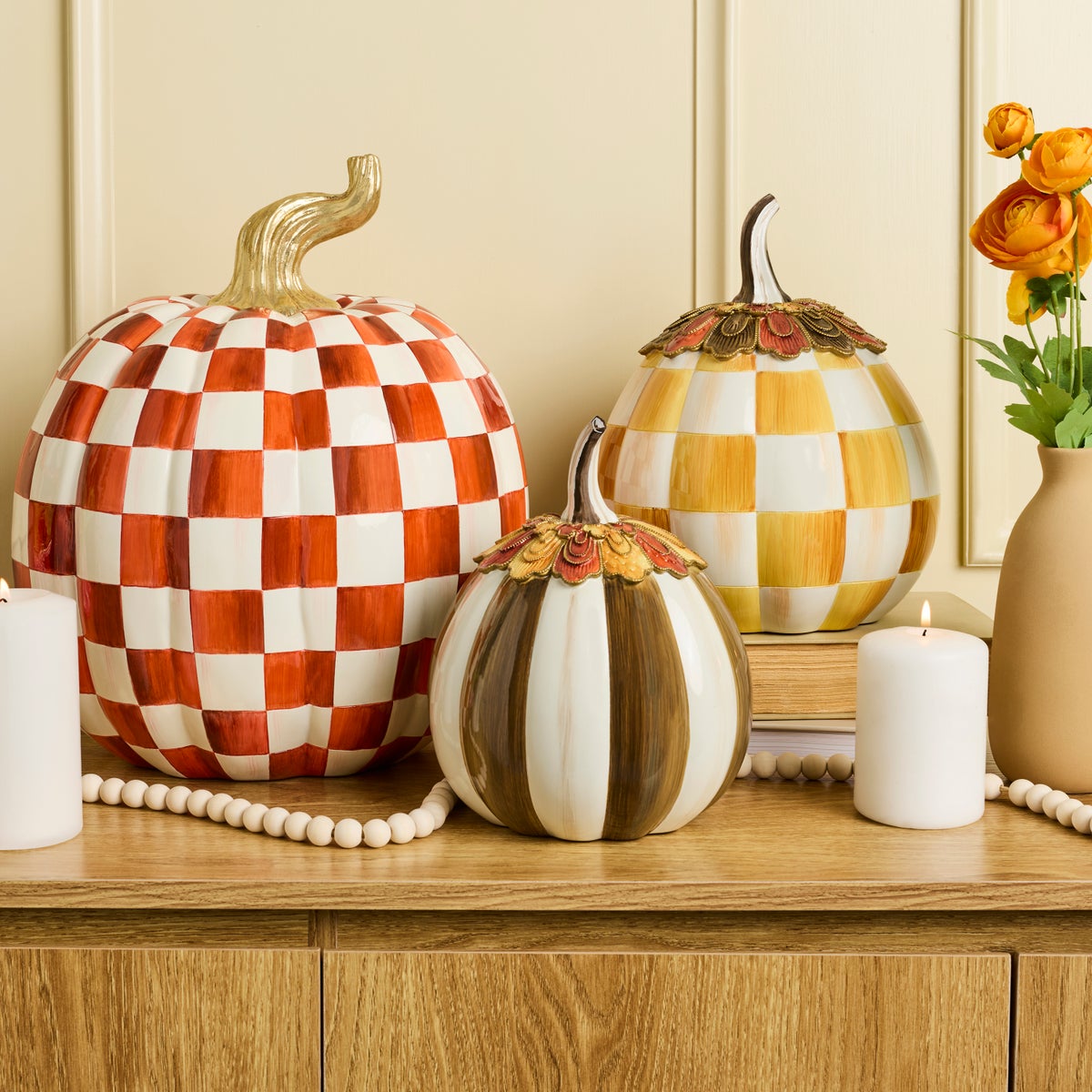 Harvest Glow Chocolate Stripe Pumpkin - Image 4
