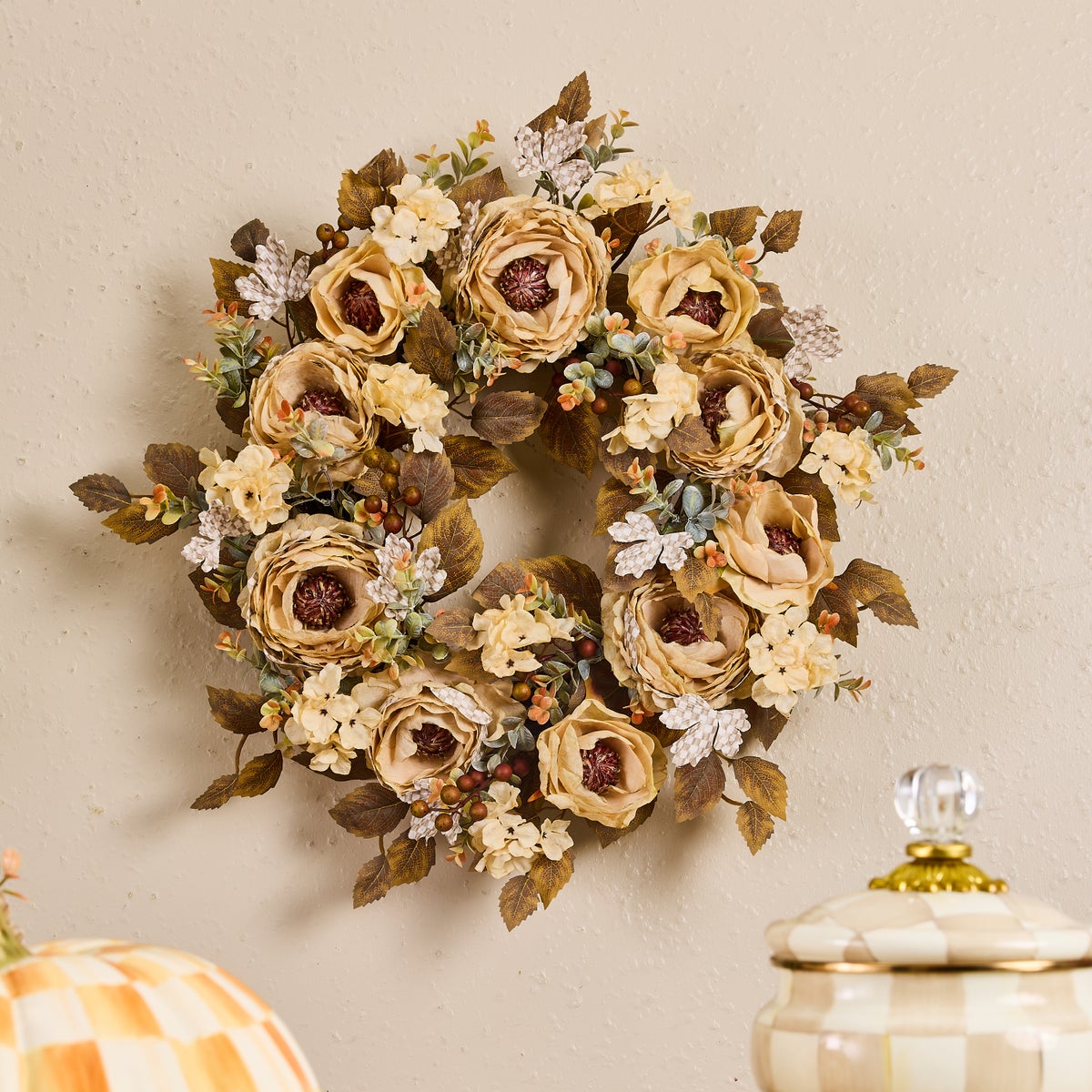 Mocha Fall Floral 26" Wreath - Image 2