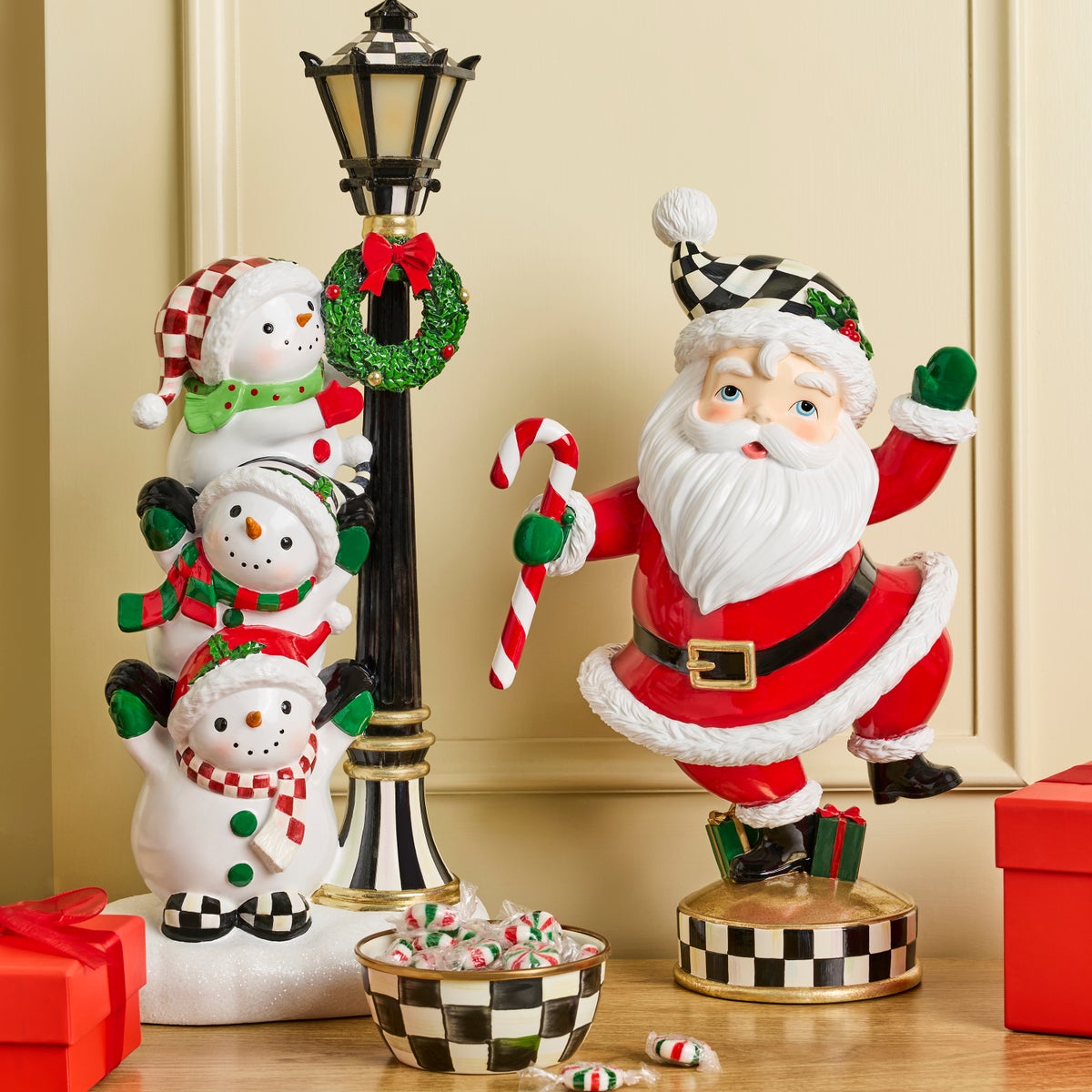 Holiday Twinkly Toes Santa Figurine - Image 2