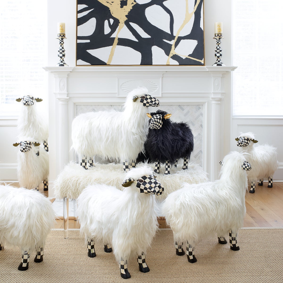 Courtly Check White Sheep - Large - Image 2
