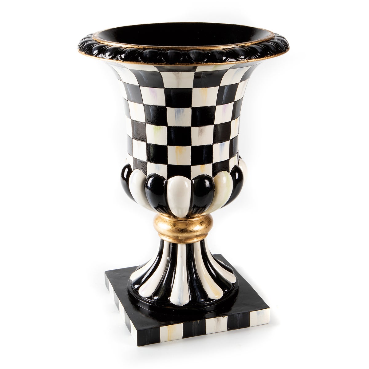 Courtly Check Pedestal Tabletop Urn