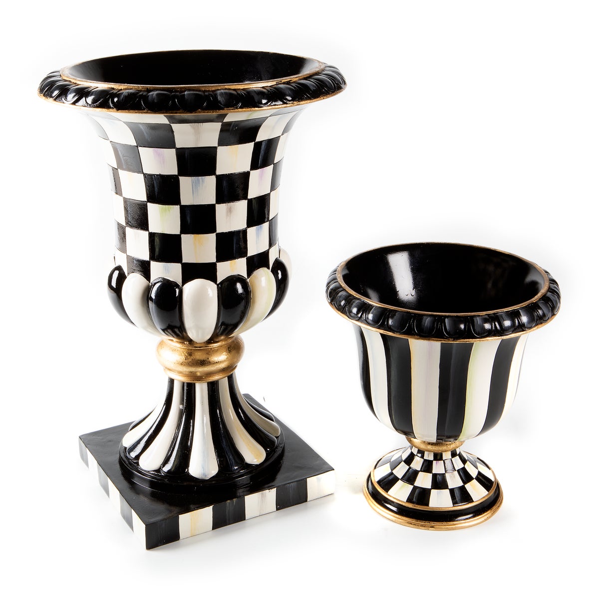 Courtly Check Pedestal Tabletop Urn - Image 5
