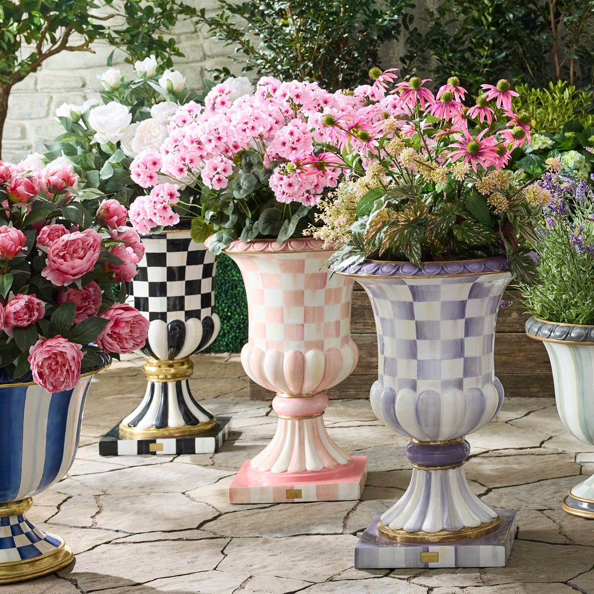Rosy Check Pedestal Urn - Image 8