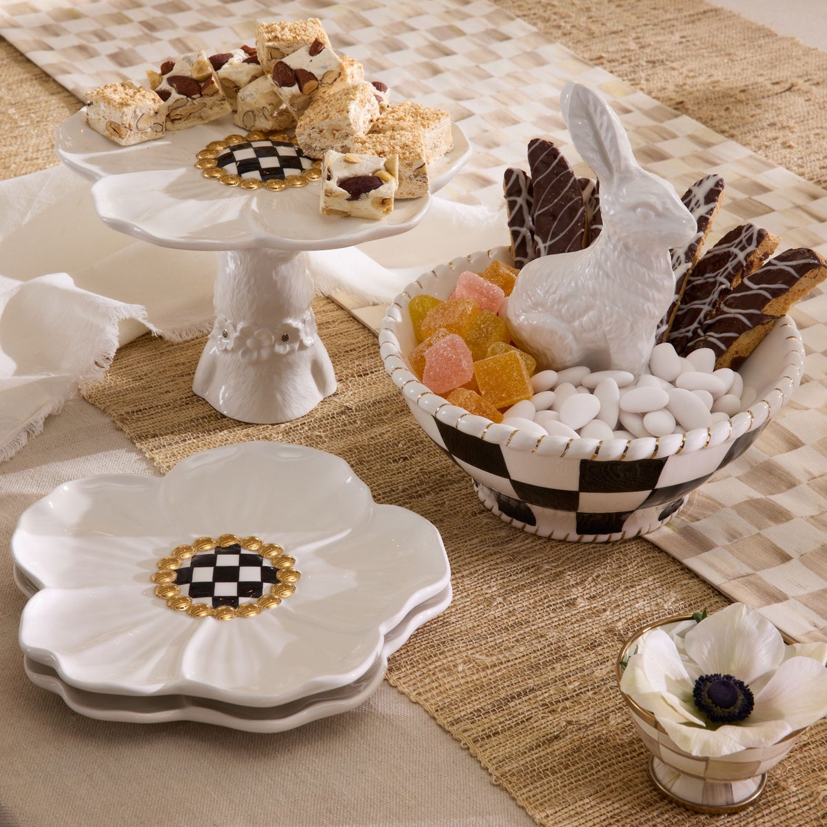 White Rabbit Ceramic Dessert Plates, Set of 4 - Image 6
