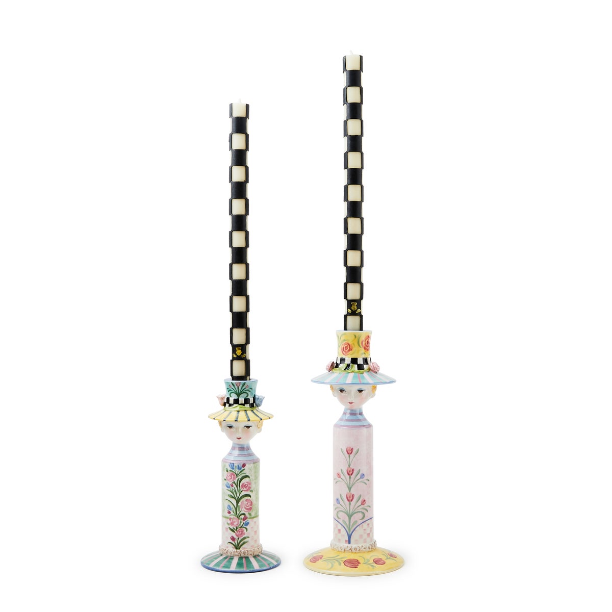 Rosy Meadow Lady Candle Holders, Set of 2 - Image 2
