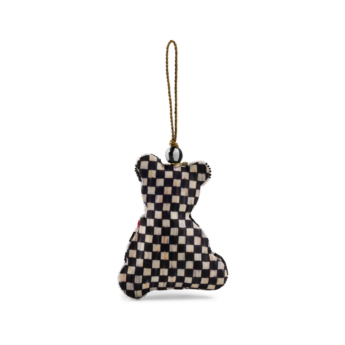 Courtly Check Bear Beaded Ornament - Image 3