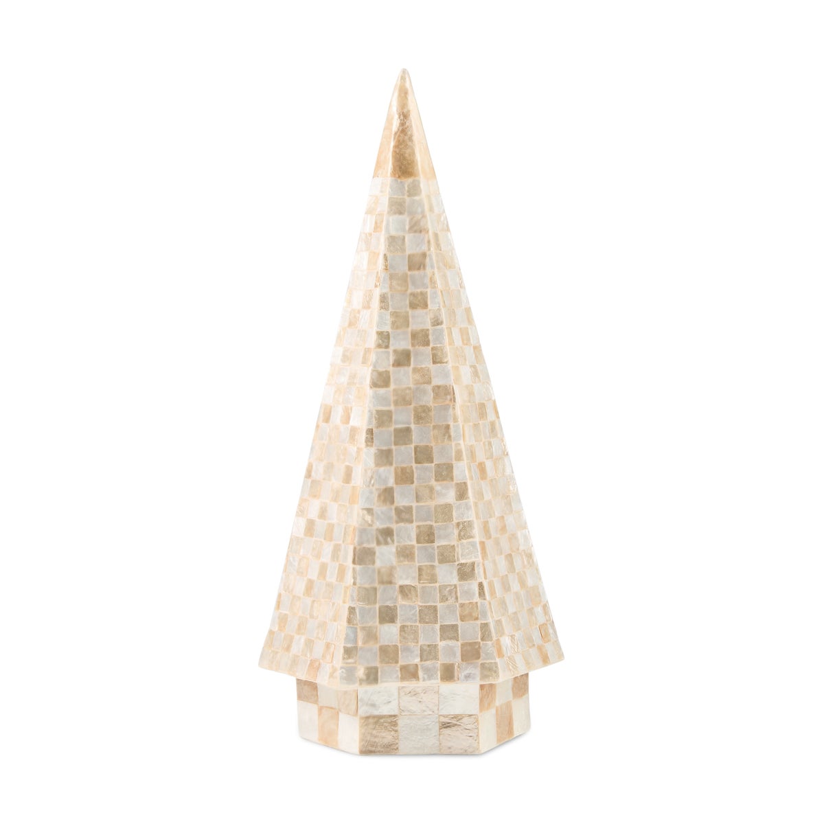 Mocha Check Capiz Small Tree