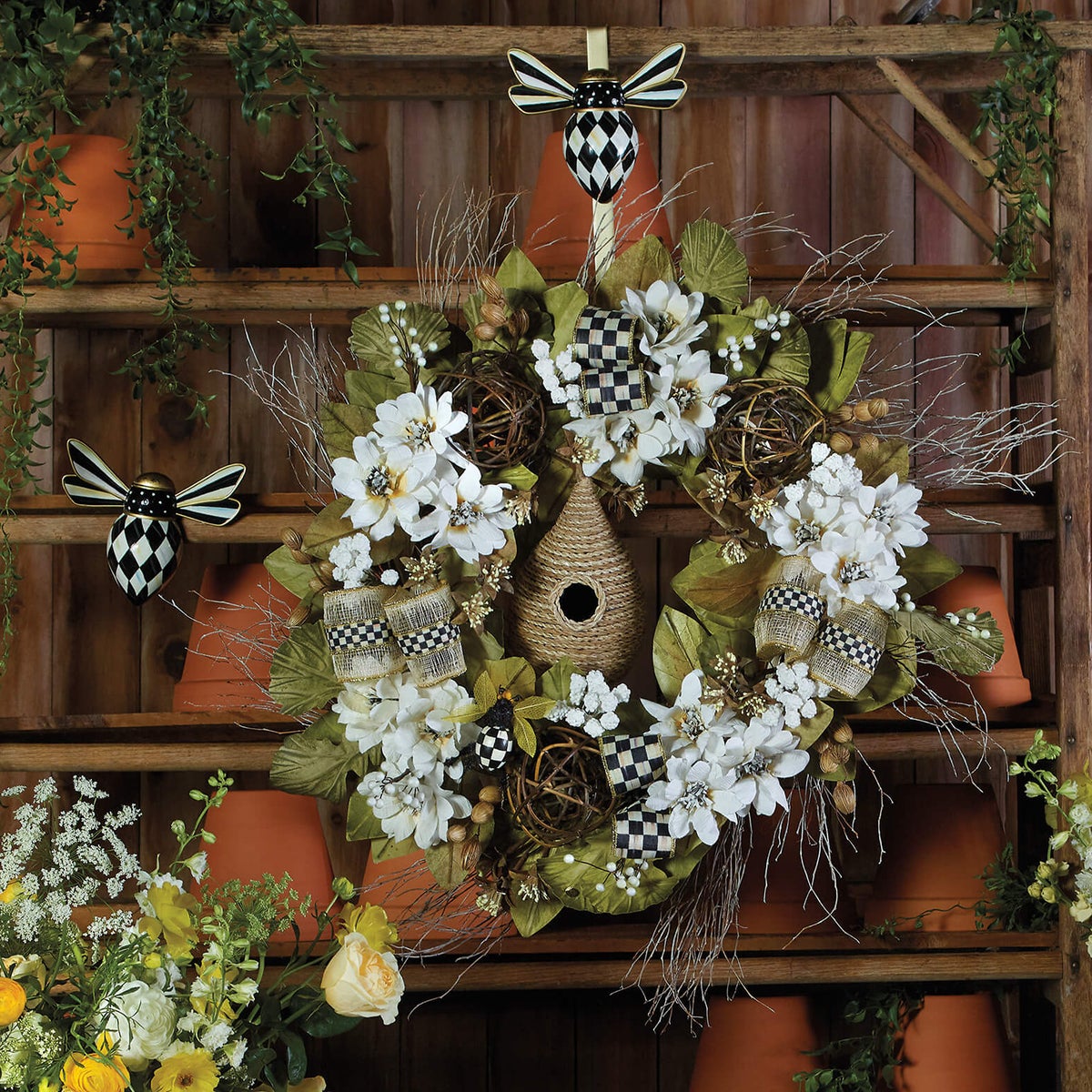 Courtly Check Bee Wall Decor - Image 2