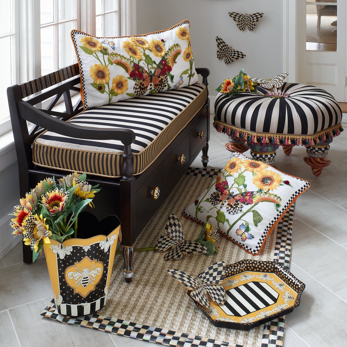 Courtly Check Butterfly Wall Decor - Image 3