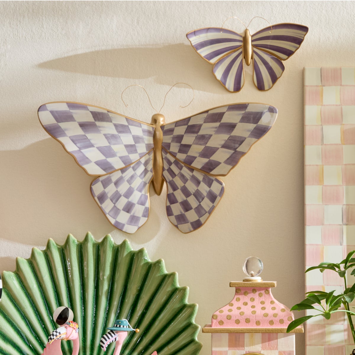 Violet Butterfly Wall Decor Duo - Image 3