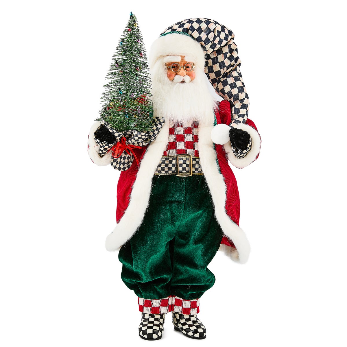 Check It Out Fabric Santa with Tree