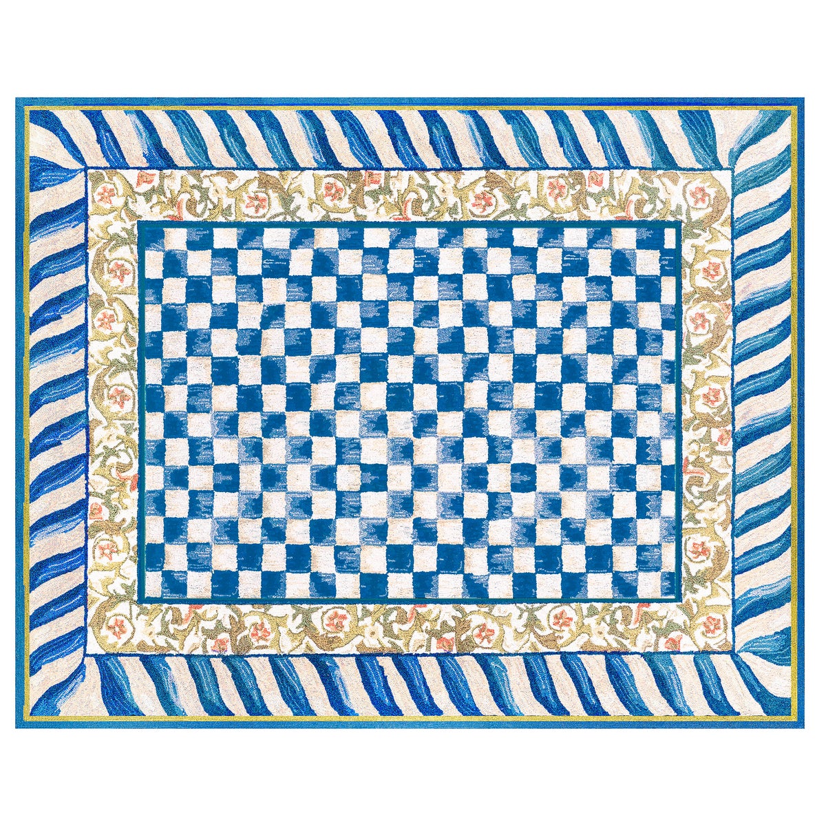 Truly Royal Check 8' x 10' Washable Rug