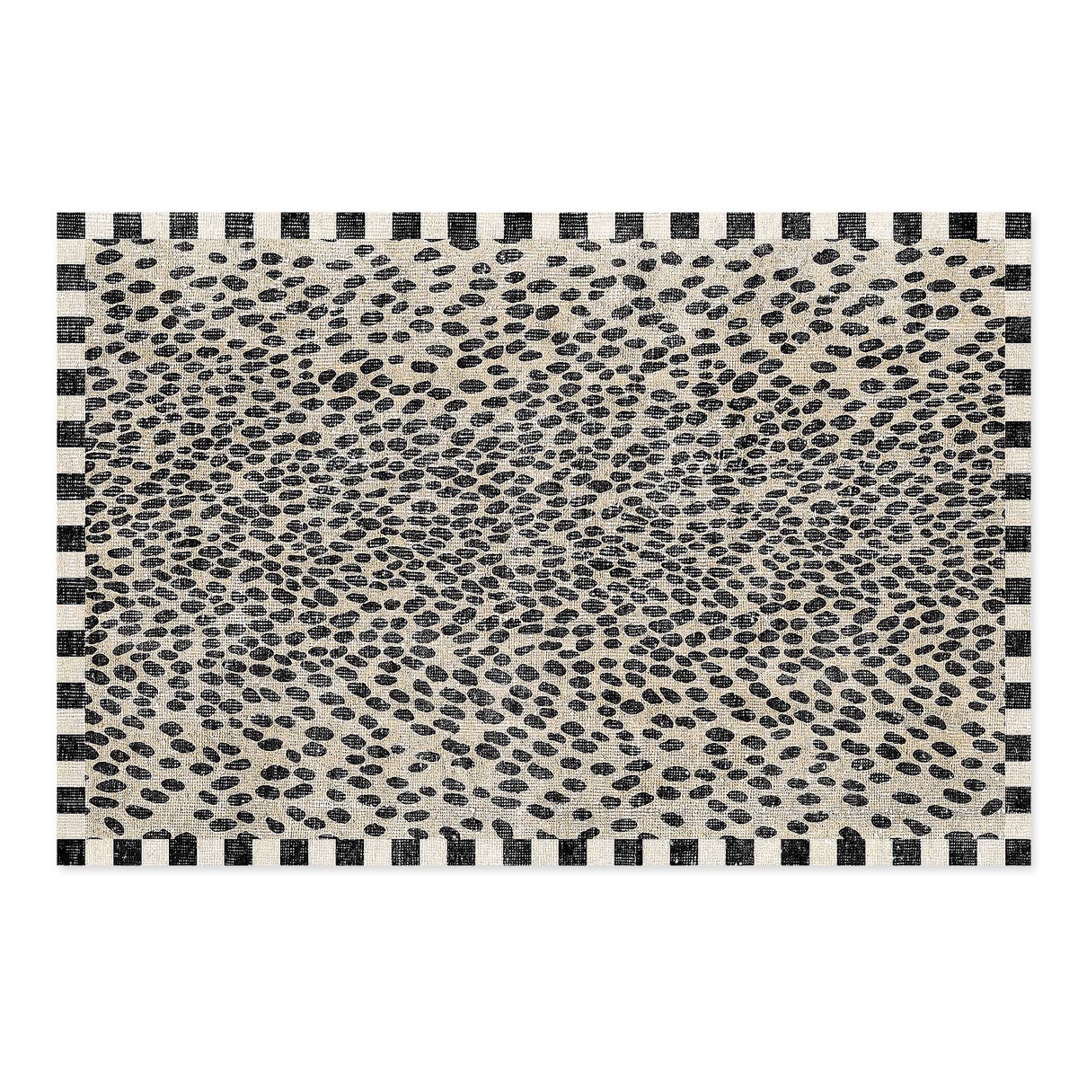 Snow Leopard 3' x 5' Washable Rug