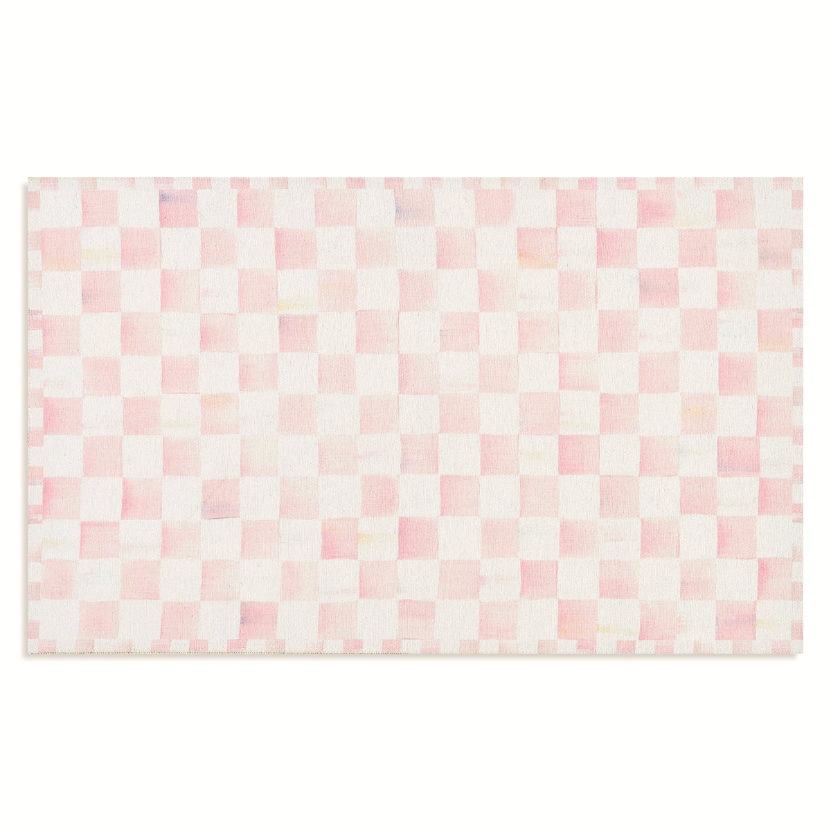 Rosy Checkered 3' x 5' Washable Rug