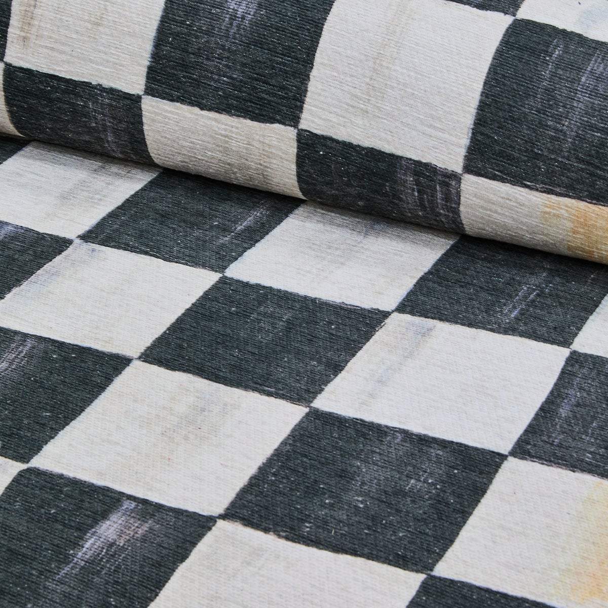 Courtly Checkered 2'6" x 10' Washable Runner - Image 2