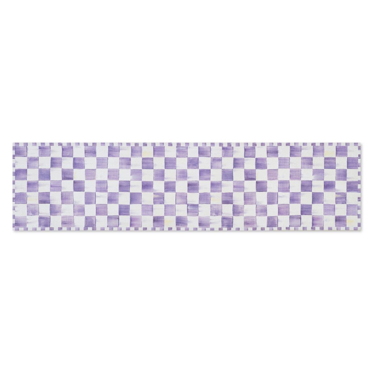 Violet Checkered 2'6" x 10' Washable Runner