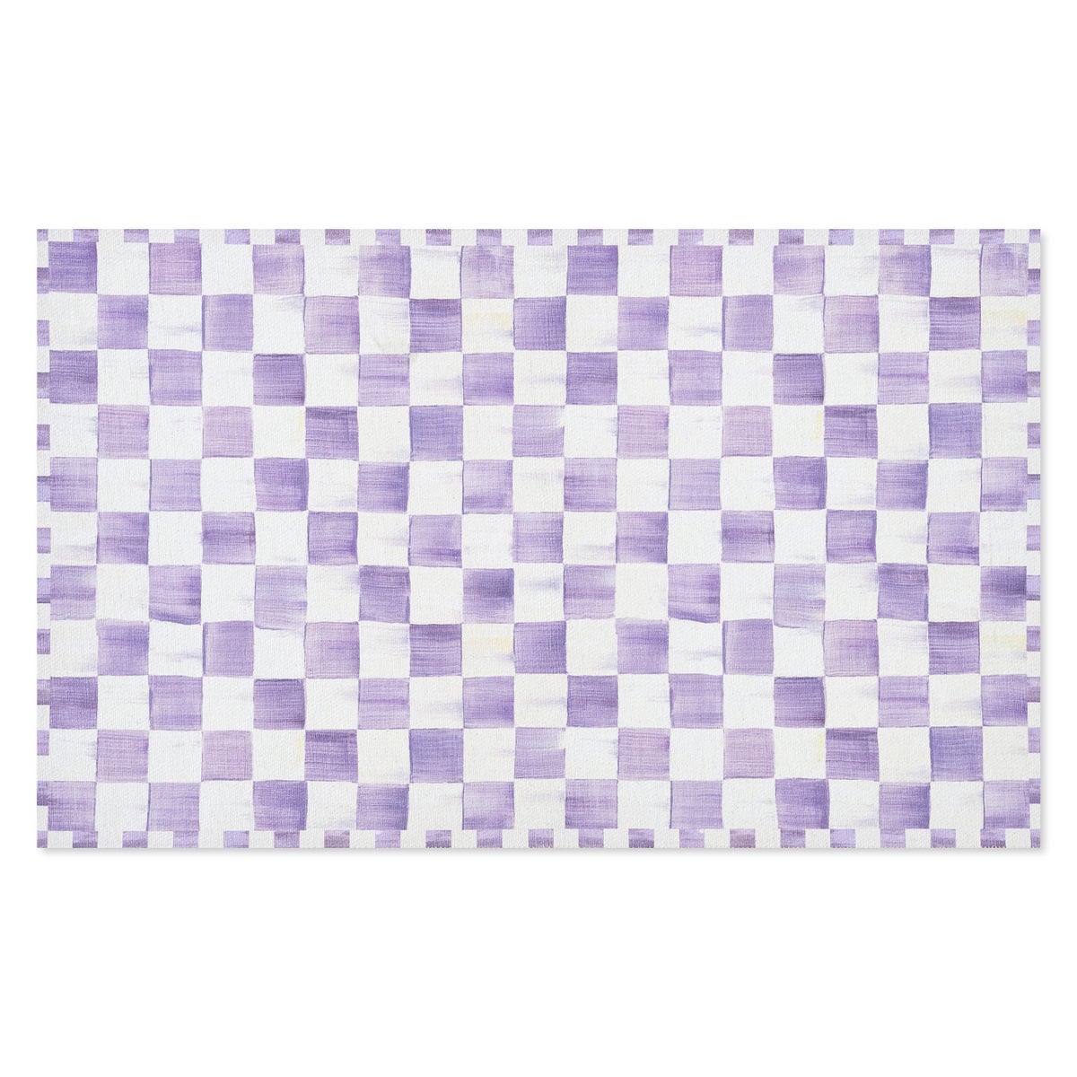 Violet Checkered 3' x 5' Washable Rug