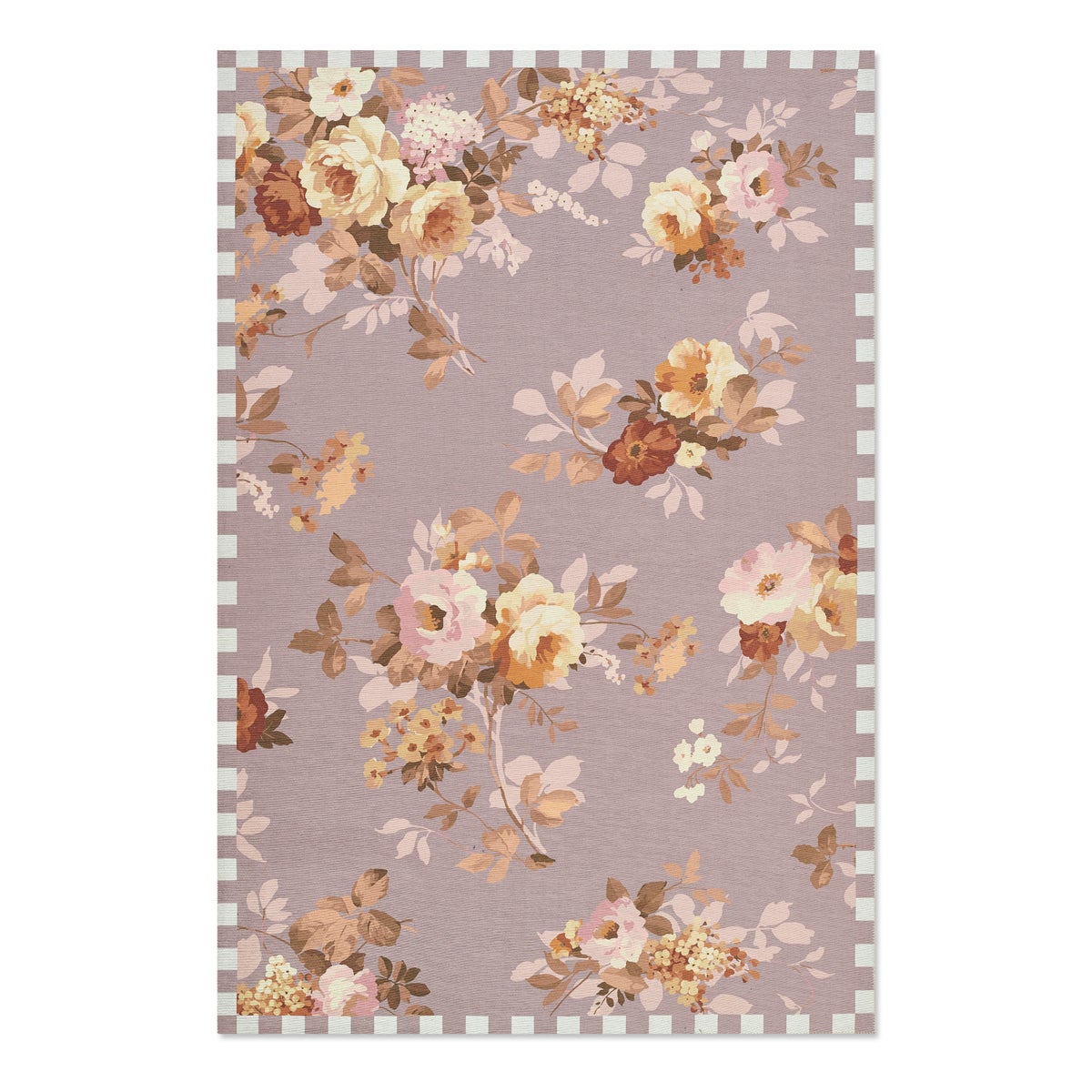 Taupe Wild Rose 5' x 7'6" Washable Rug