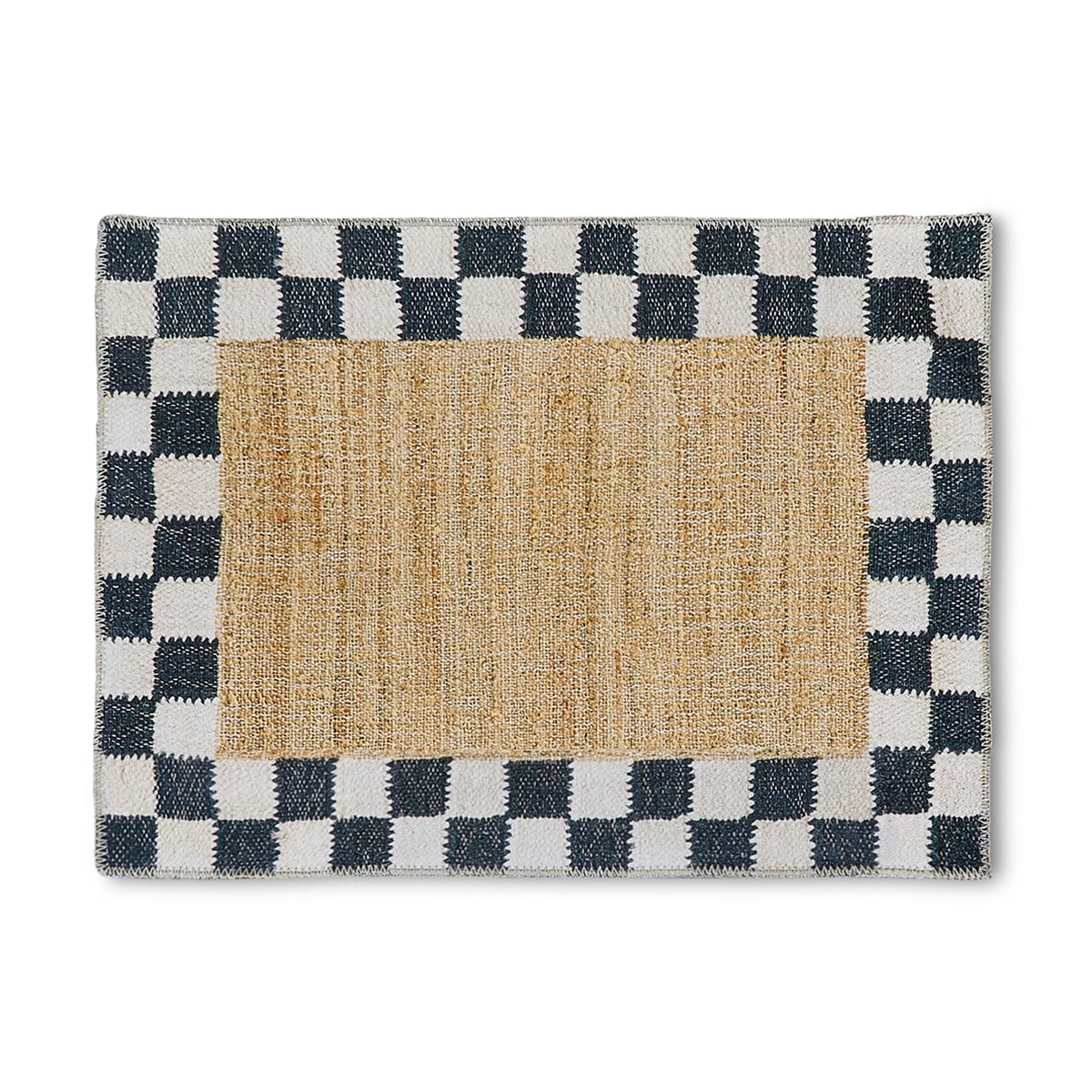 Naturals Check 2' x 3' Washable Rug