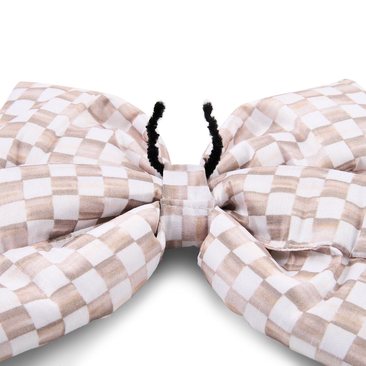 Mocha Check Medium Bow - Image 3