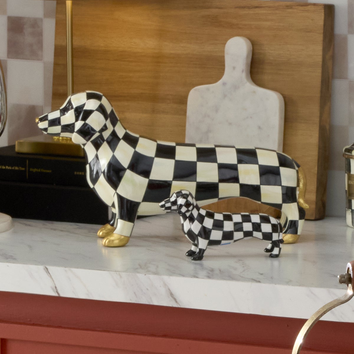 Courtly Check Dachshund Figurine - Image 2
