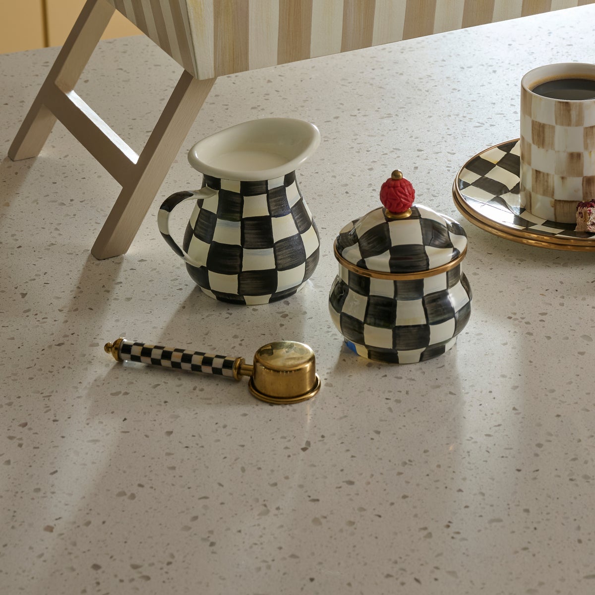 Courtly Check Supper Club Gold Coffee Scoop - Image 4