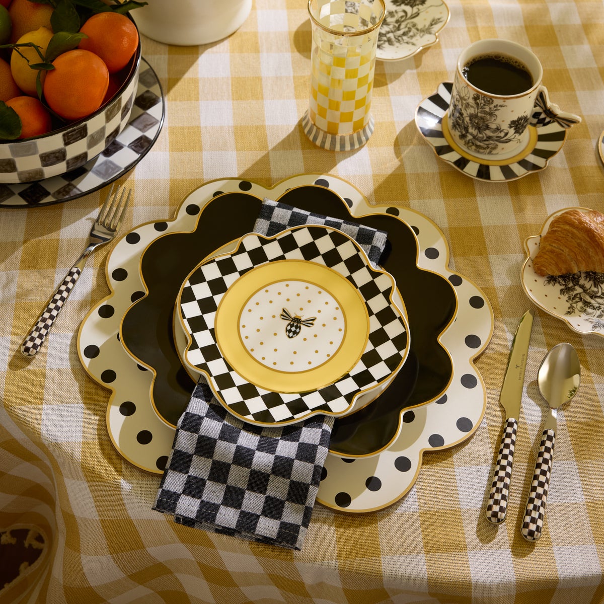 Courtly Check Bistro Flatware 5 Piece Place Setting - Image 3