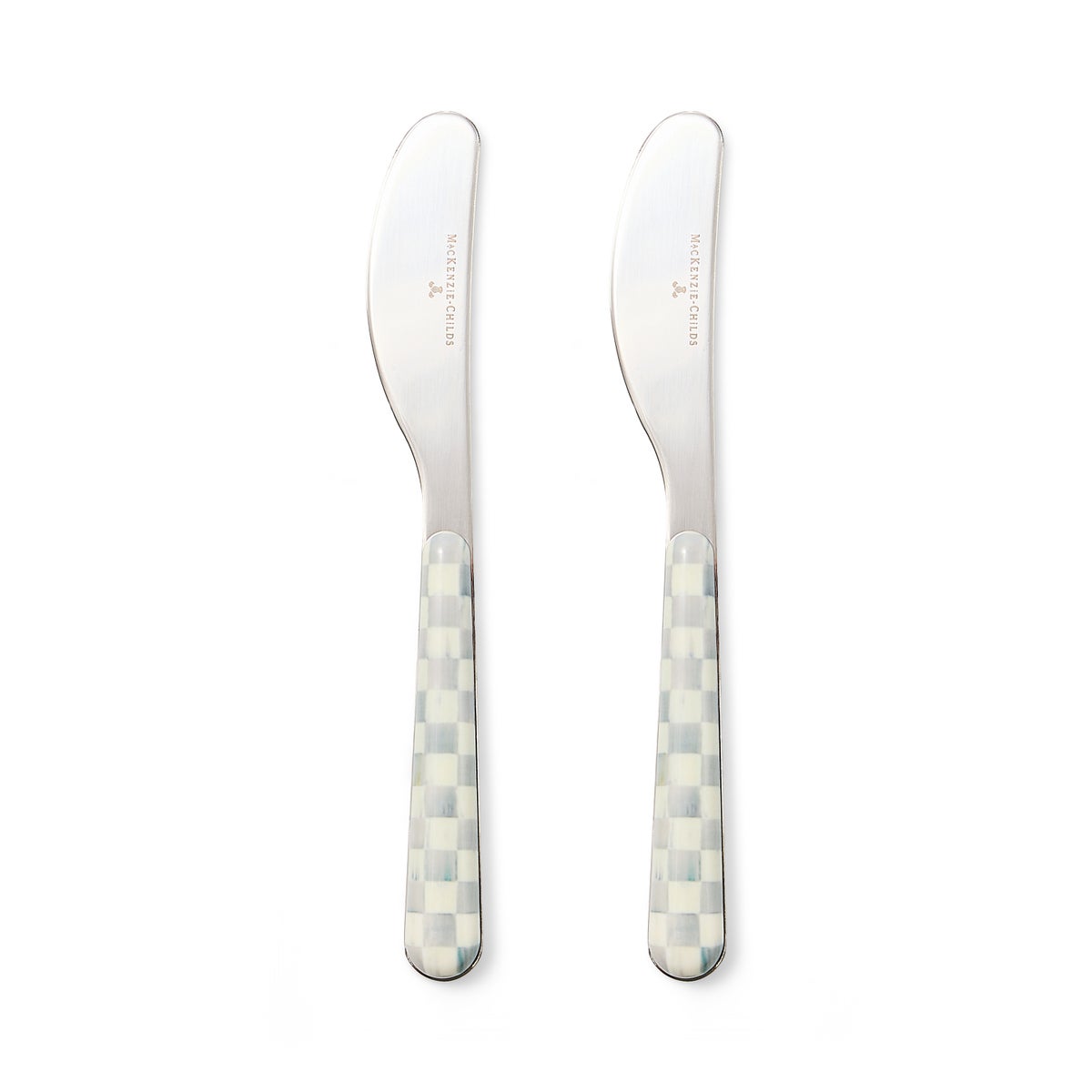 Sterling Check Bistro Spreaders, Set of 2