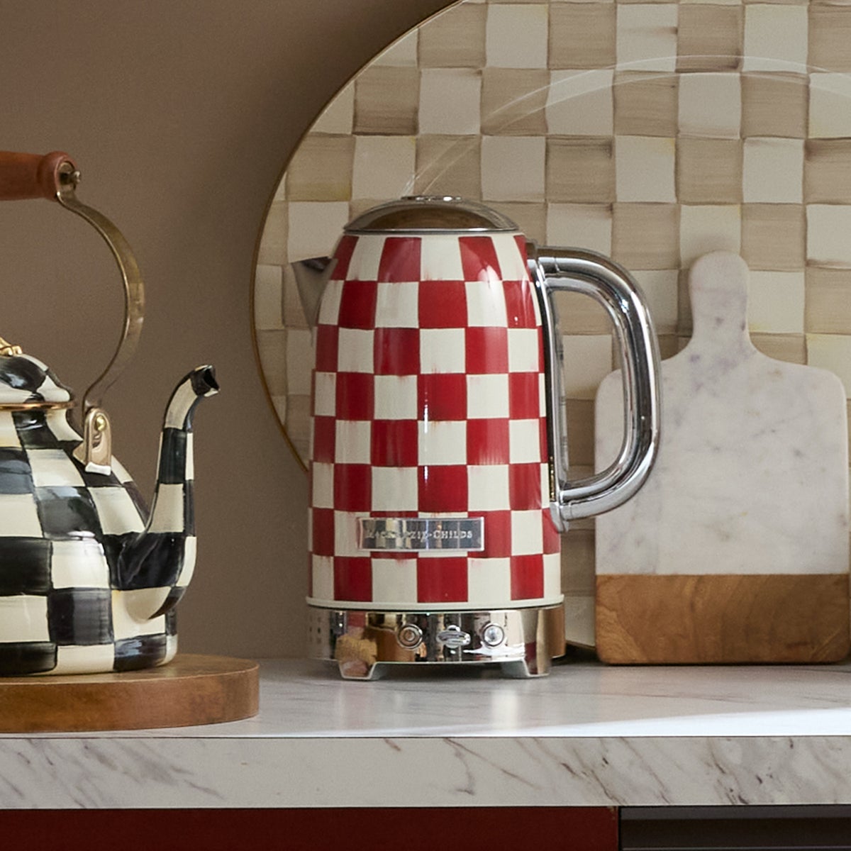 Cherry Check Electric Kettle - Image 3