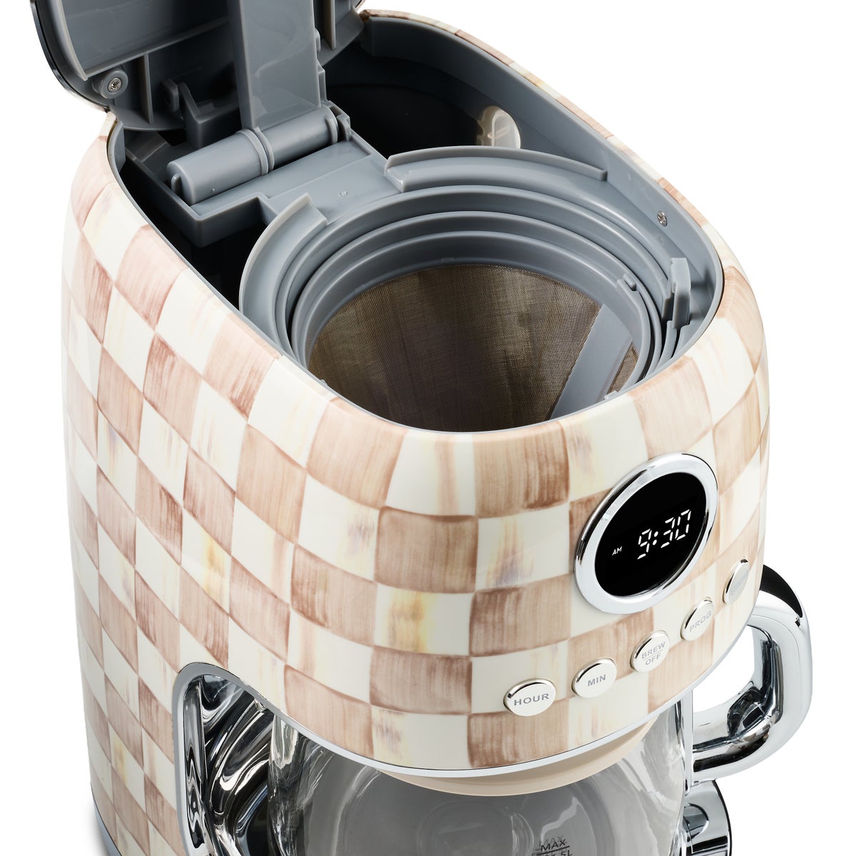 Mocha Check Drip Coffee Maker - Image 5