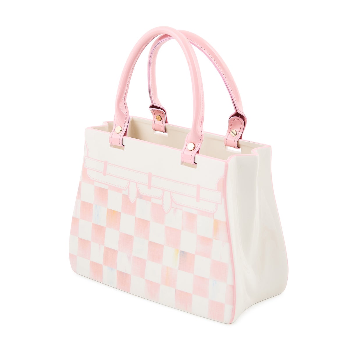 Rosy Check Doodles Handbag Vase - Image 3