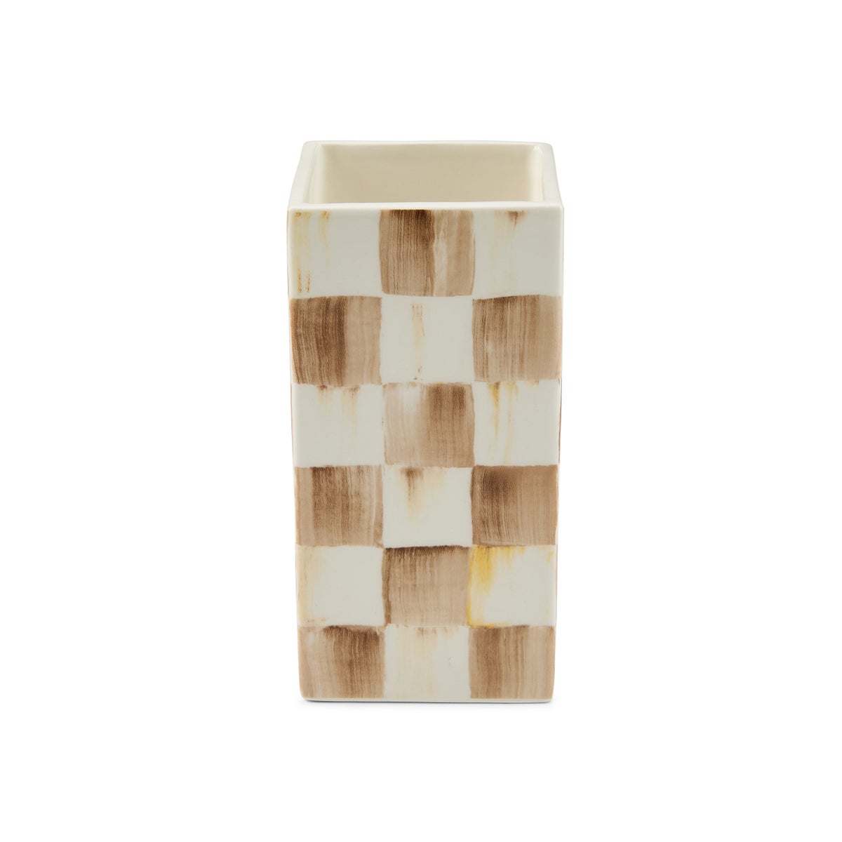 Mocha Check Small Pillar Vase