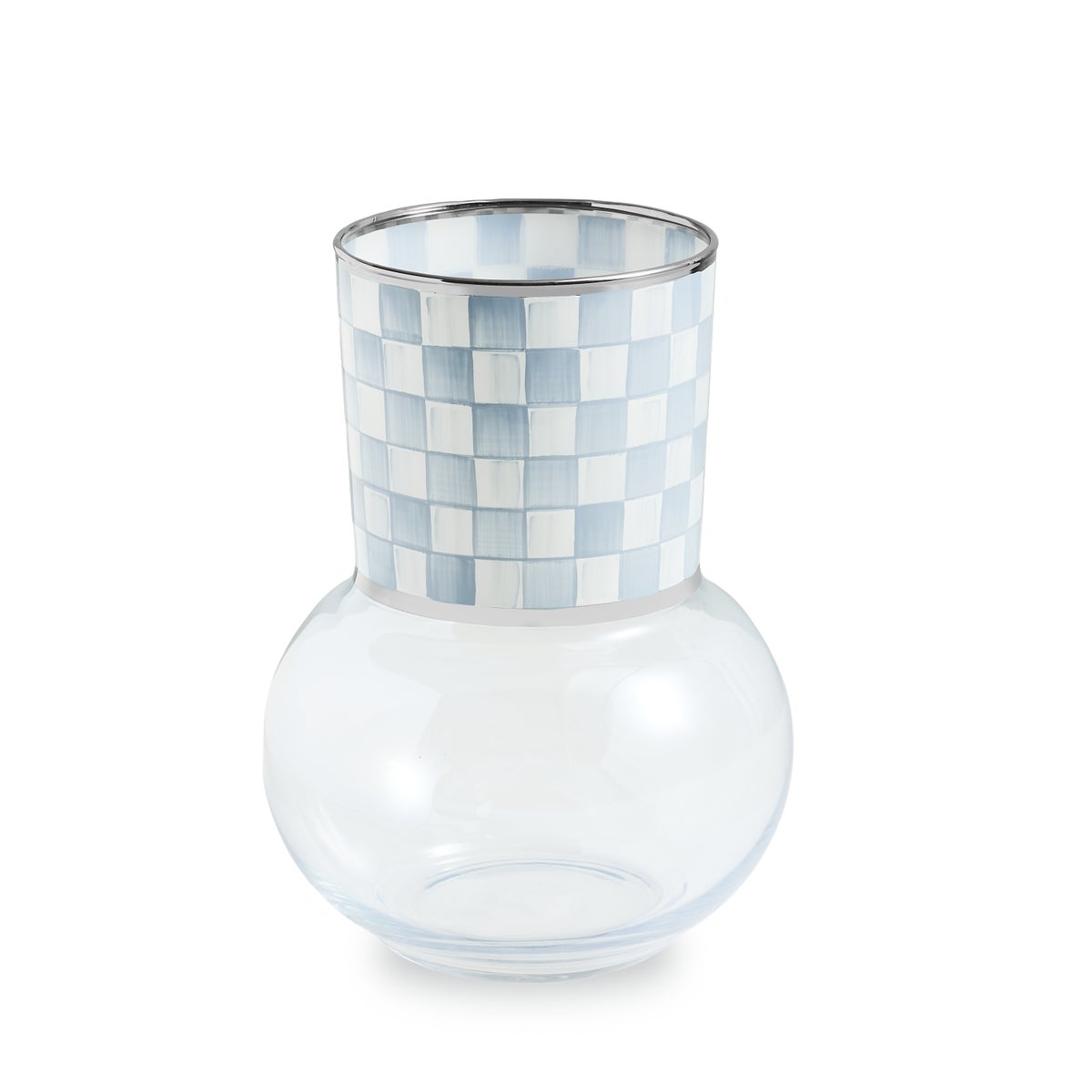 Sky Check Glass Vase
