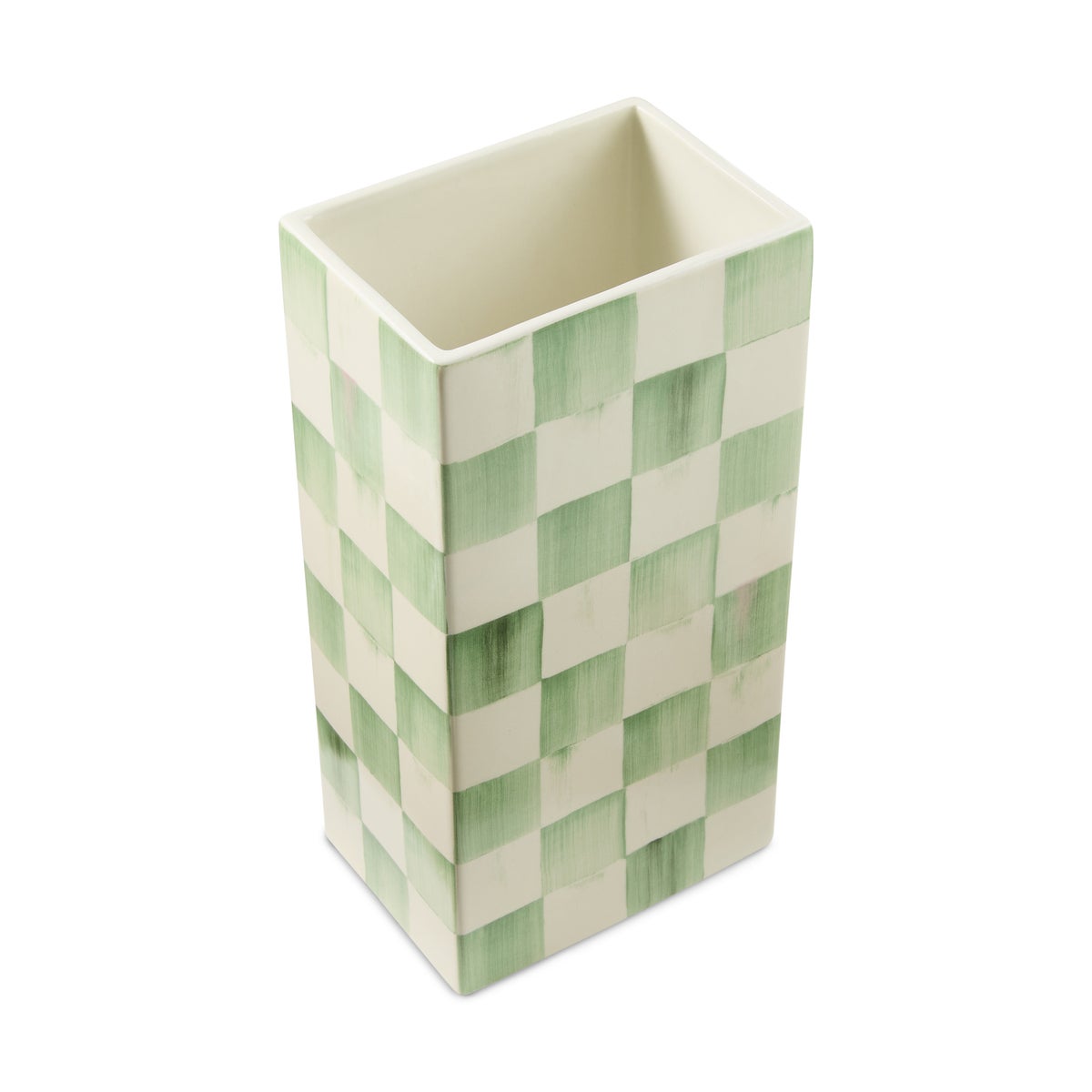 Sage Check Pillar Vase - Image 3